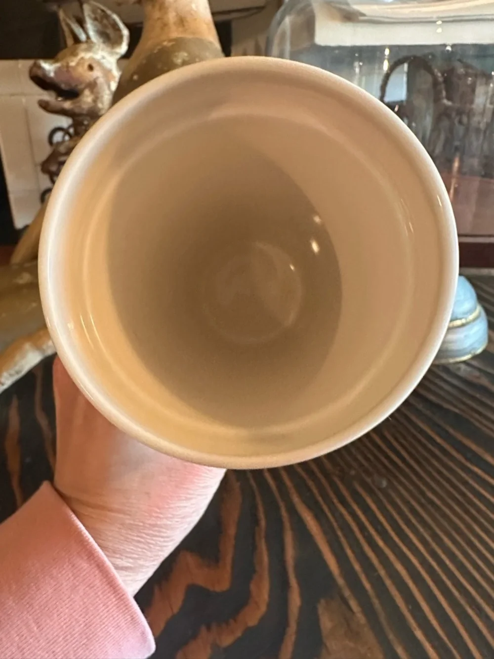 Starbucks White Ceramic Tumbler with Silver Mermaid Illustration EUC - Picture 4 of 5